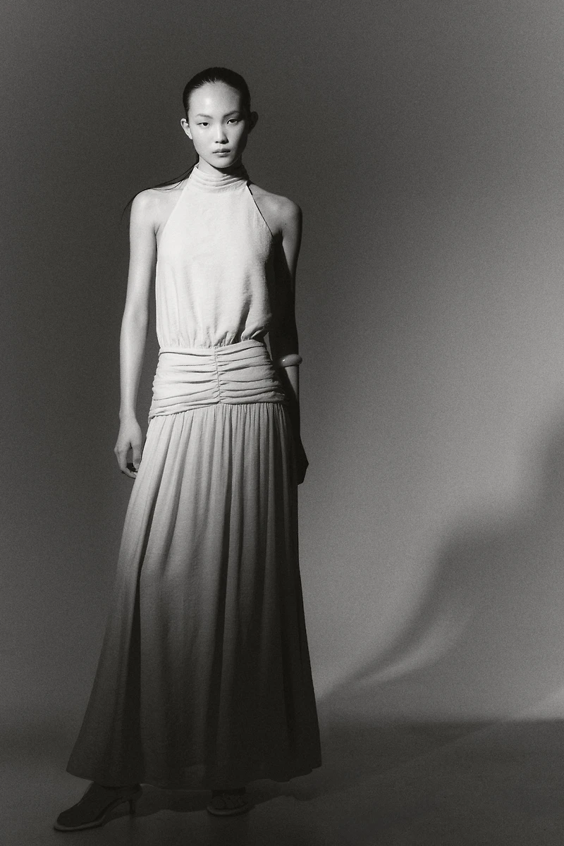 Draped Halterneck Dress