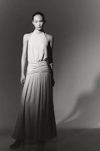 Draped Halterneck Dress