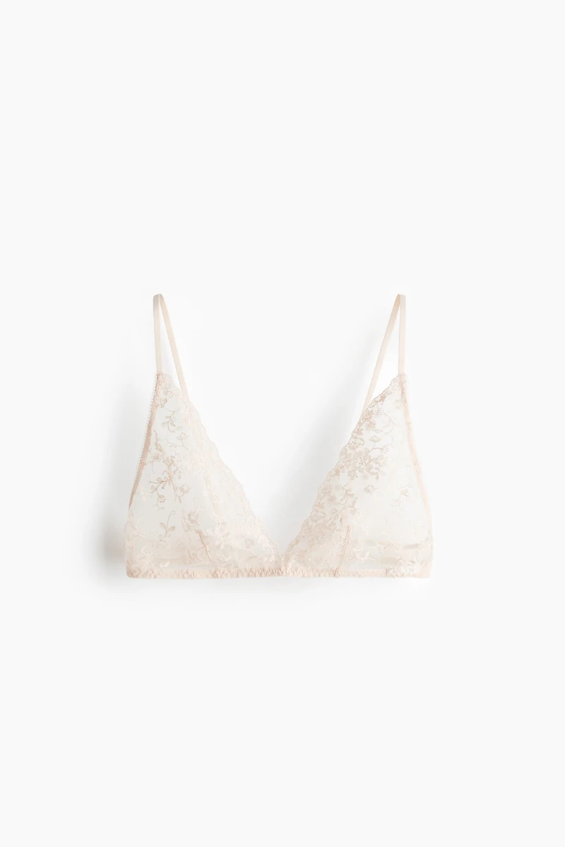 Embroidered Soft-Cup Bra