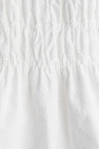 Smocked Dress with Eyelet Embroidery