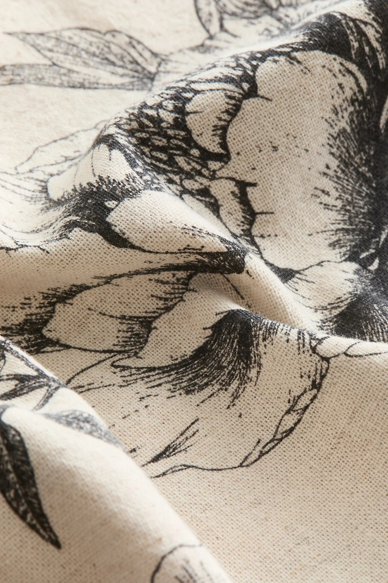 Housse de coussin en lin mélangé