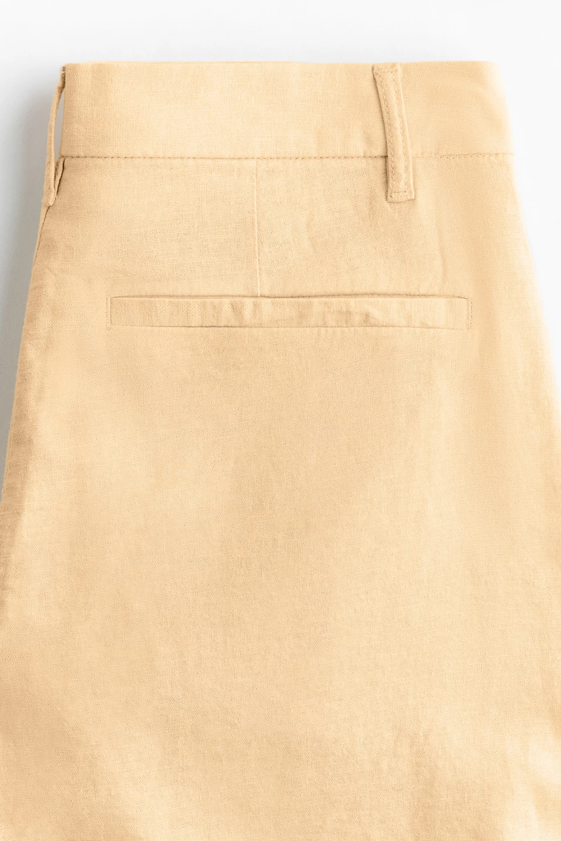 Short Bermuda en lin mélangé