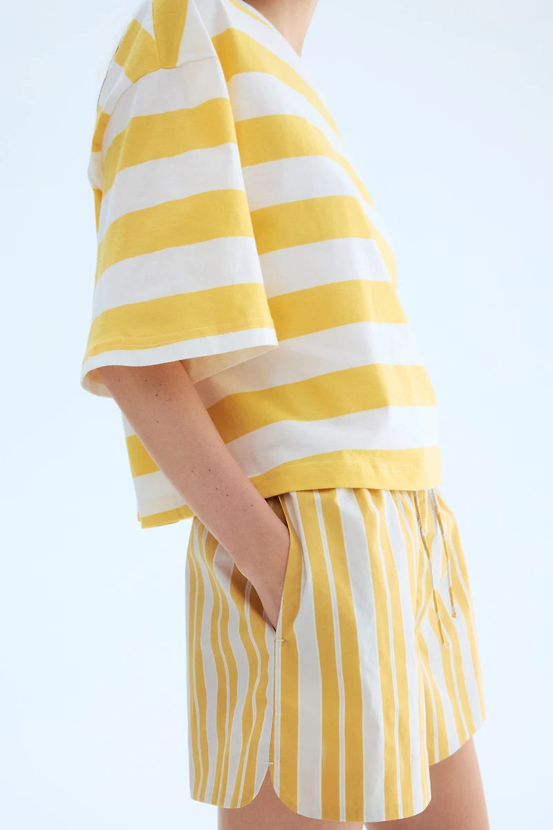 Cotton Shorts with Drawstring