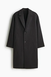 Single-Breasted Wool-Blend Coat