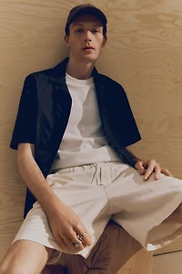 Relaxed-Fit Linen-Blend Shorts