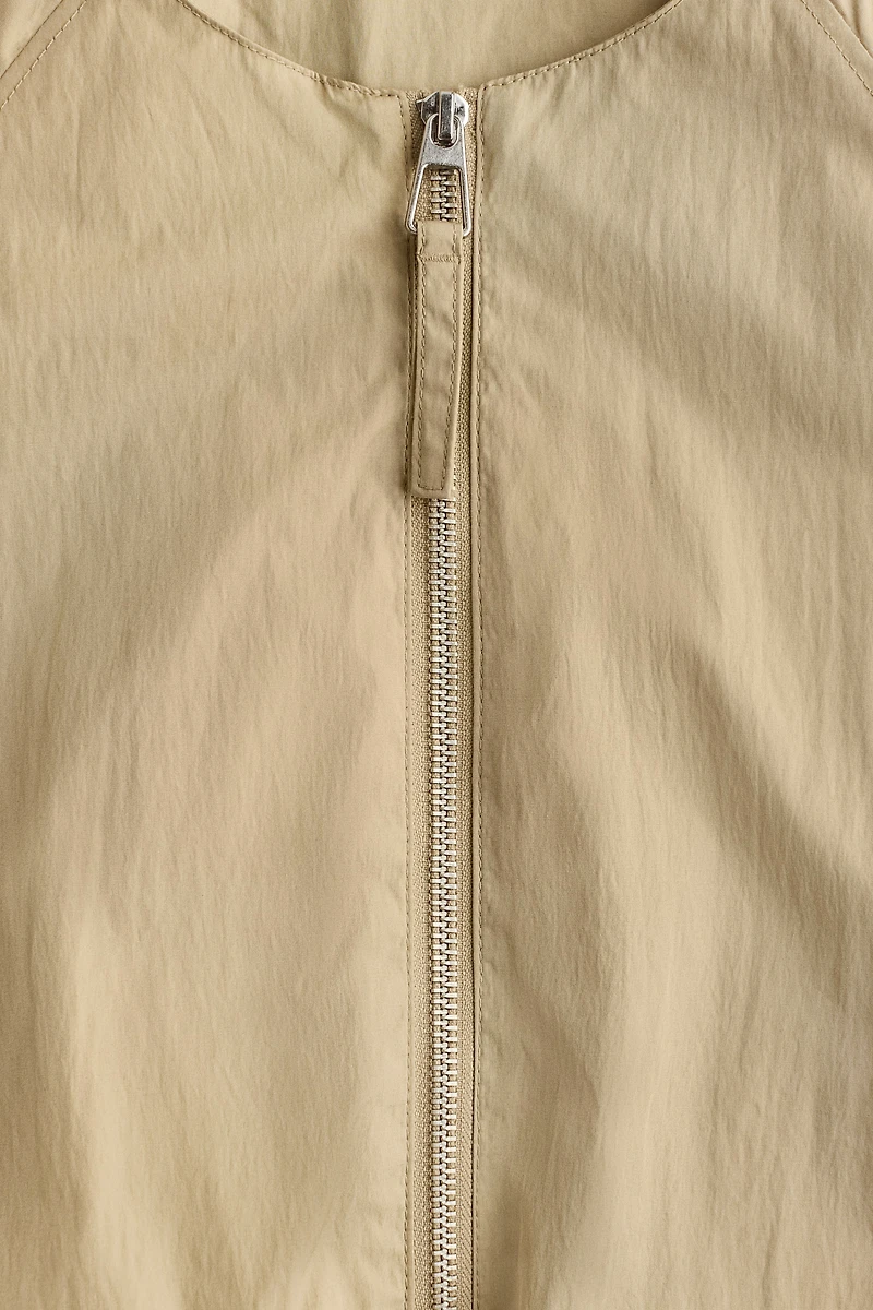 Bubble-Hem Bomber Jacket