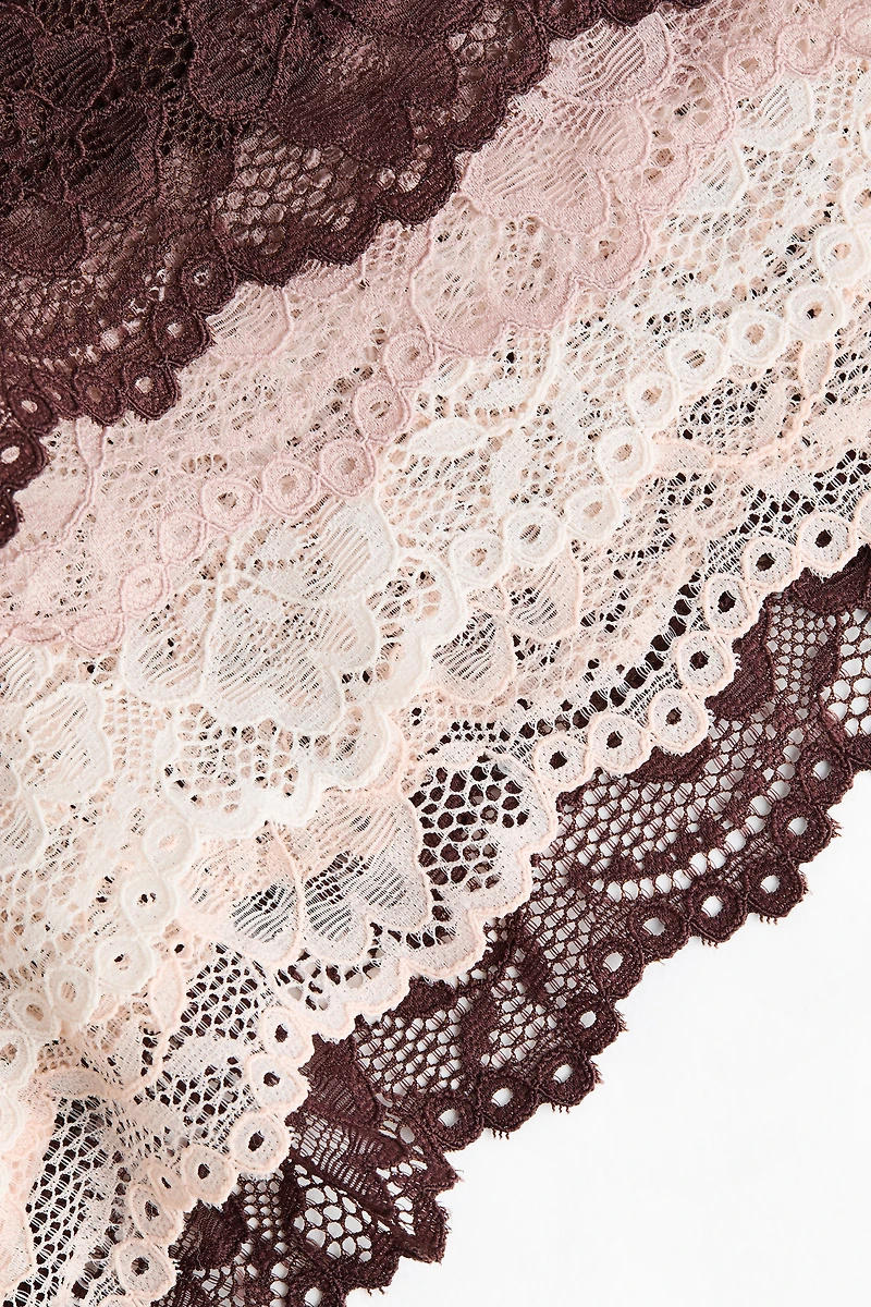 Lot de 5 culottes Hipster en dentelle