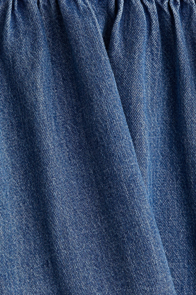 Denim Dress with Collar