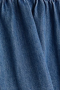 Denim Dress with Collar