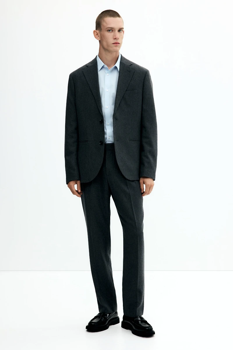 Regular-Fit Wool-Blend Jacket