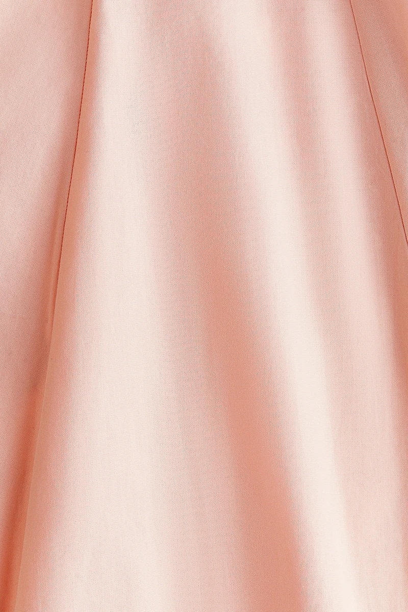 Poplin Dress with Flared Skirt