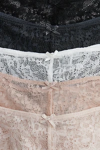 Lot de 5 culottes brésiliennes en dentelle