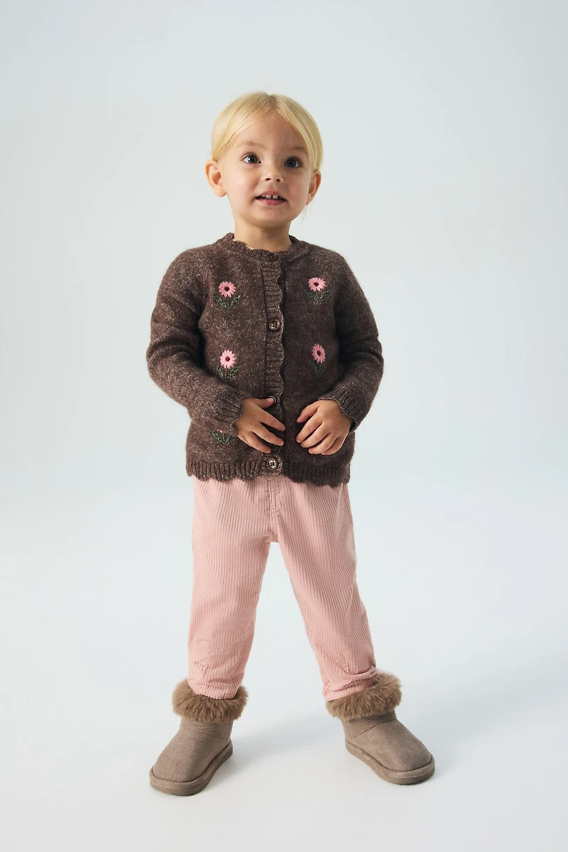 Embroidery-Detail Cardigan