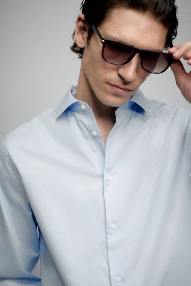 Slim-Fit Cotton Shirt