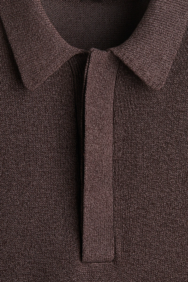 Loose-Fit Sheer Polo Shirt