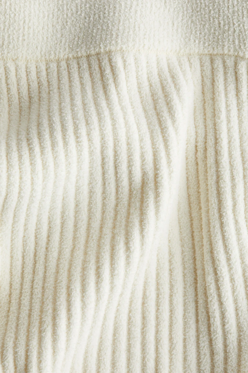 Flared Rib-Knit Pants