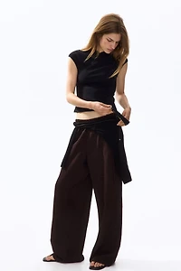 Cap-Sleeved Top with Button Detail