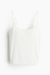 Padded-Cup Microfiber Strappy Top