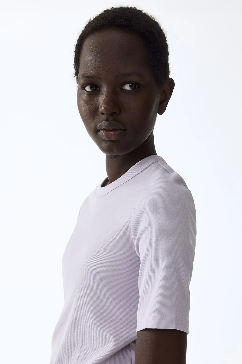 T-shirt côtelé