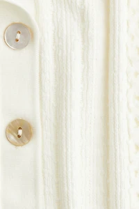 Open-Knit Polo Shirt