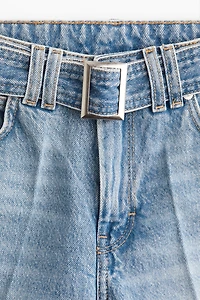 Short Bermuda en denim avec ceinture