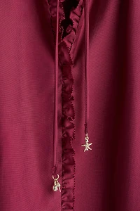 Trumpet-Sleeved Tunic Dress