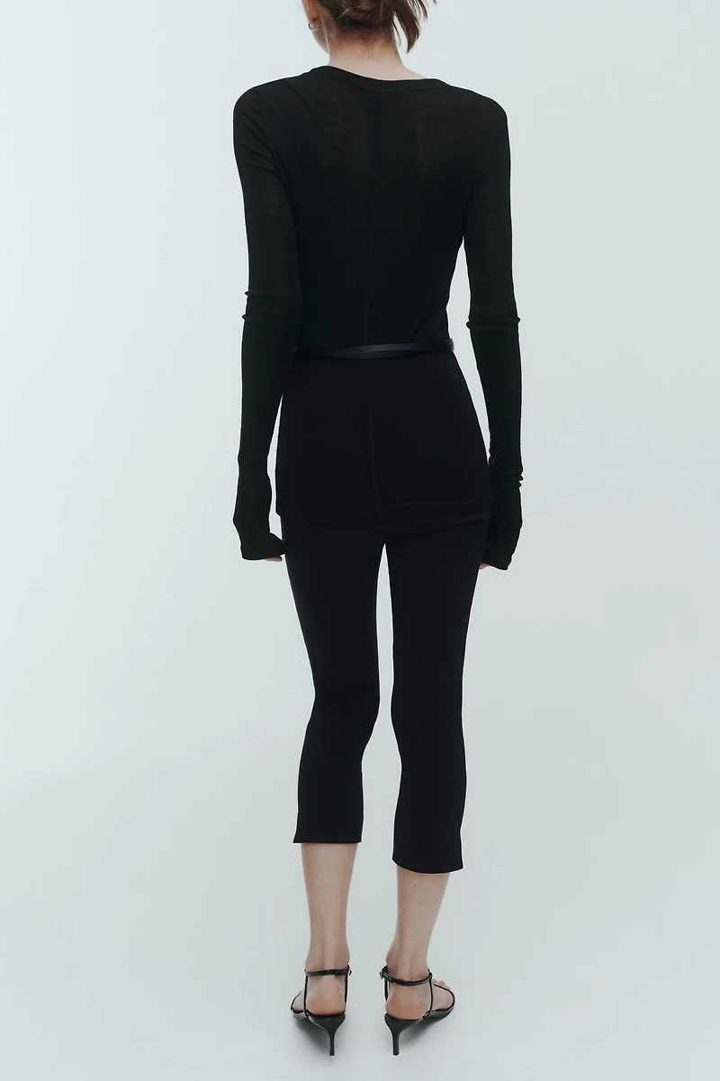 Creased Capri Pants