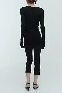 Creased Capri Pants