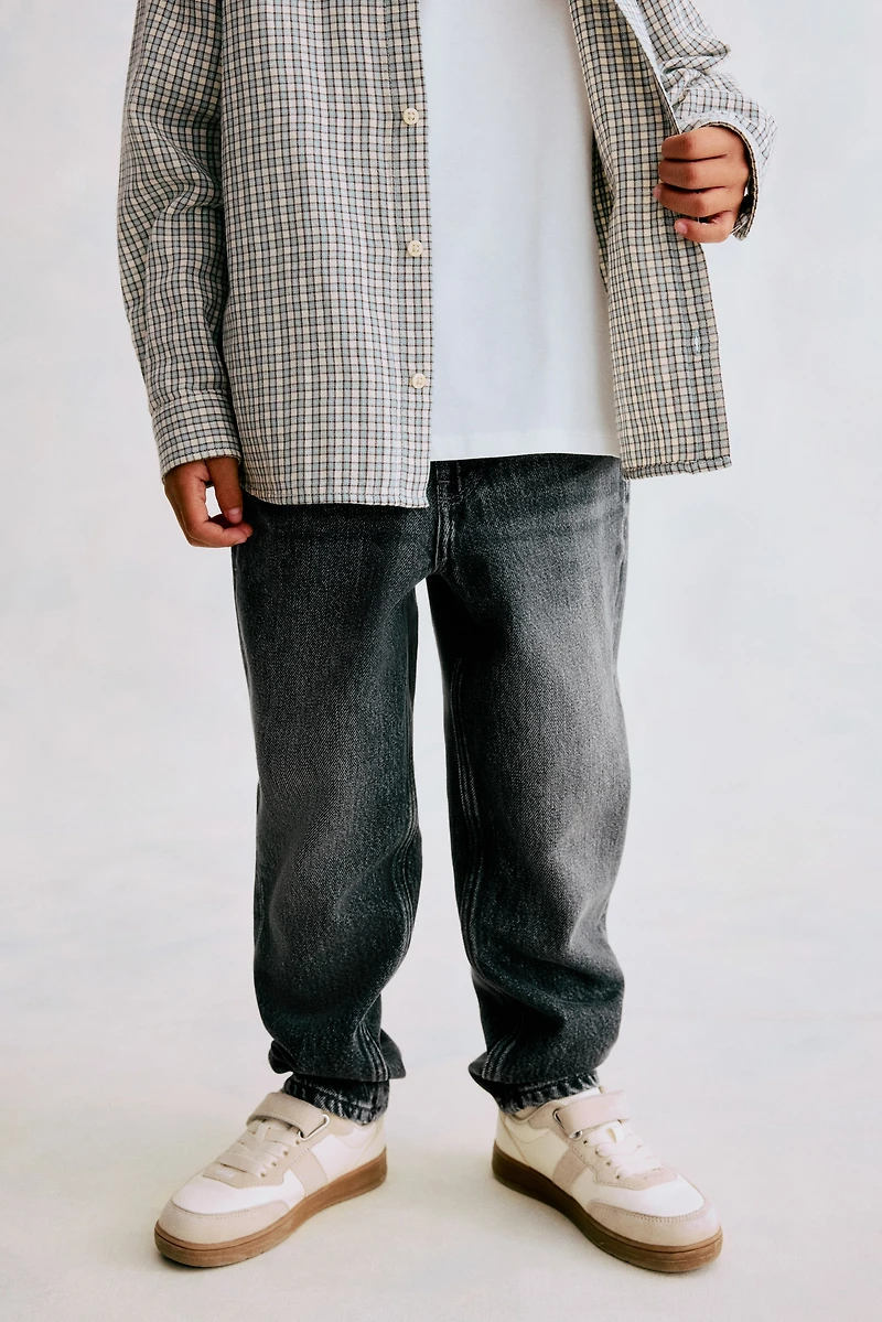 Tapered Cotton-blend Jeans