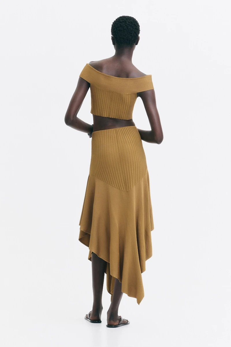 Knit Asymmetric Skirt