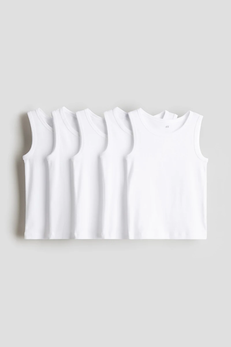 Lot de 5 débardeurs en coton