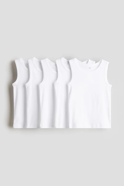 Lot de 5 débardeurs en coton