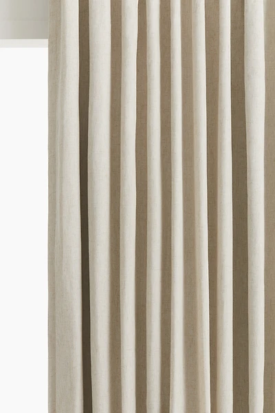 Lot de 2 rideaux longs en lyocell mélangé