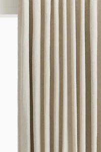 Lot de 2 rideaux longs en lyocell mélangé