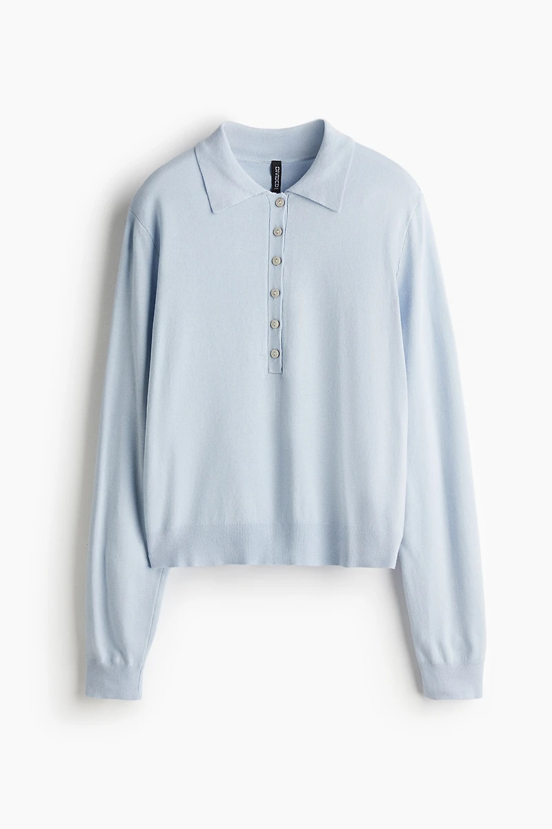Long-Sleeved Polo Shirt