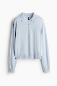 Long-Sleeved Polo Shirt