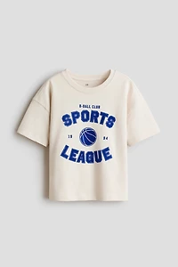 Oversized Printed Cotton T-Shirt