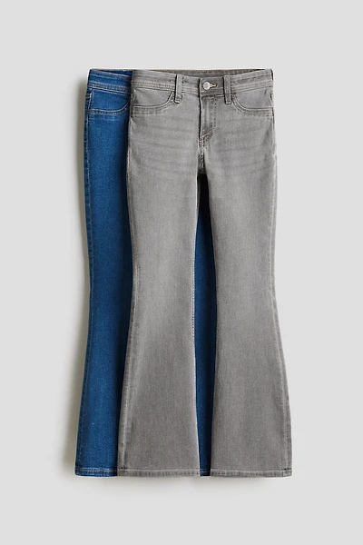 2-pack Flared Leg Low Jeans