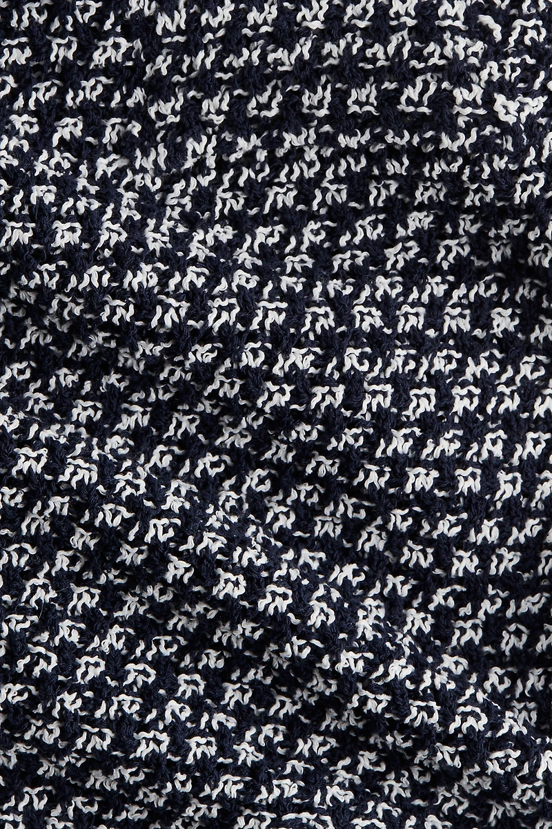 Pocket-Detail Textured-Knit Dress