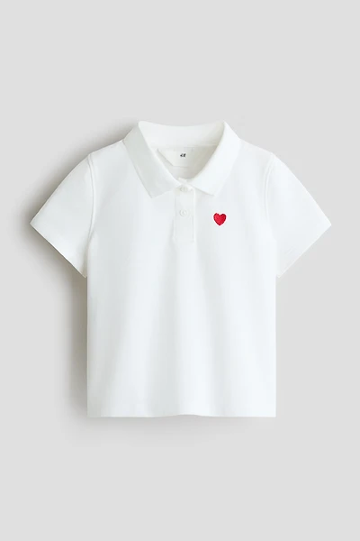 Cotton piqué polo shirt