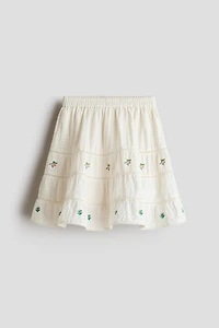 Embroidered Cotton Skirt