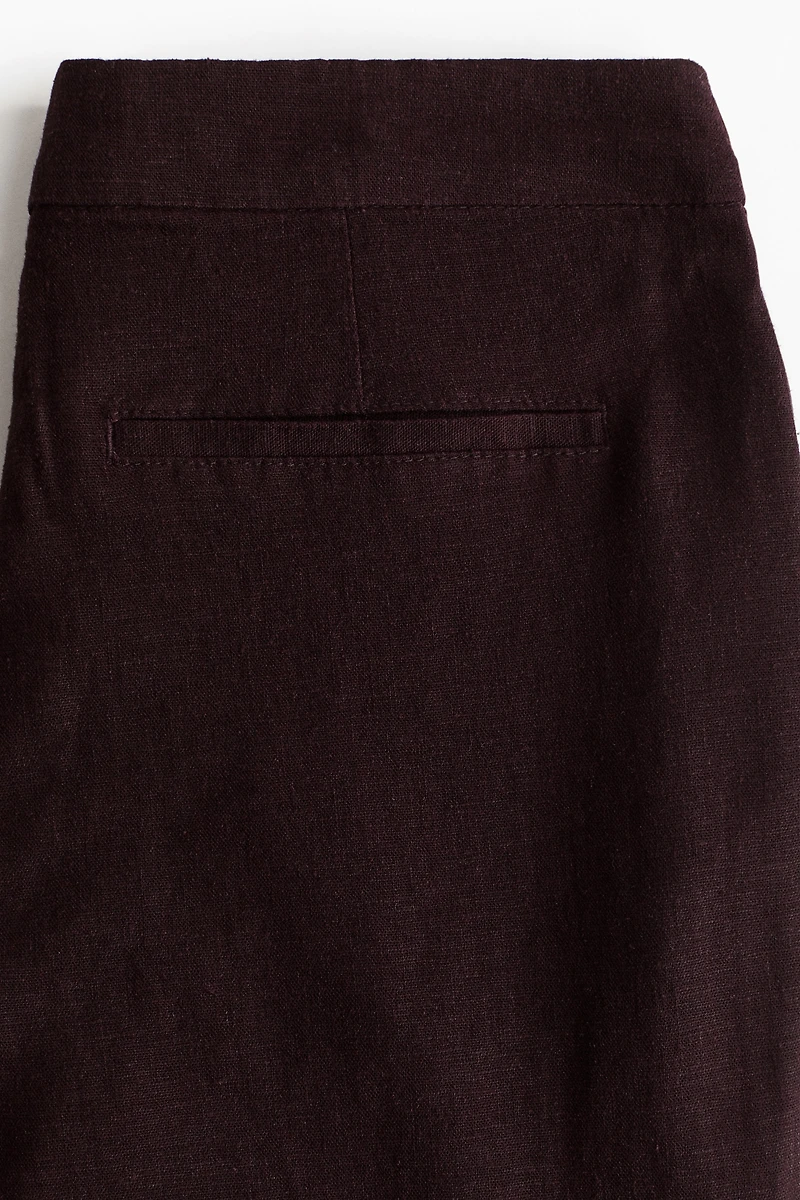 Linen-Blend Dress Pants