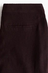 Linen-Blend Dress Pants