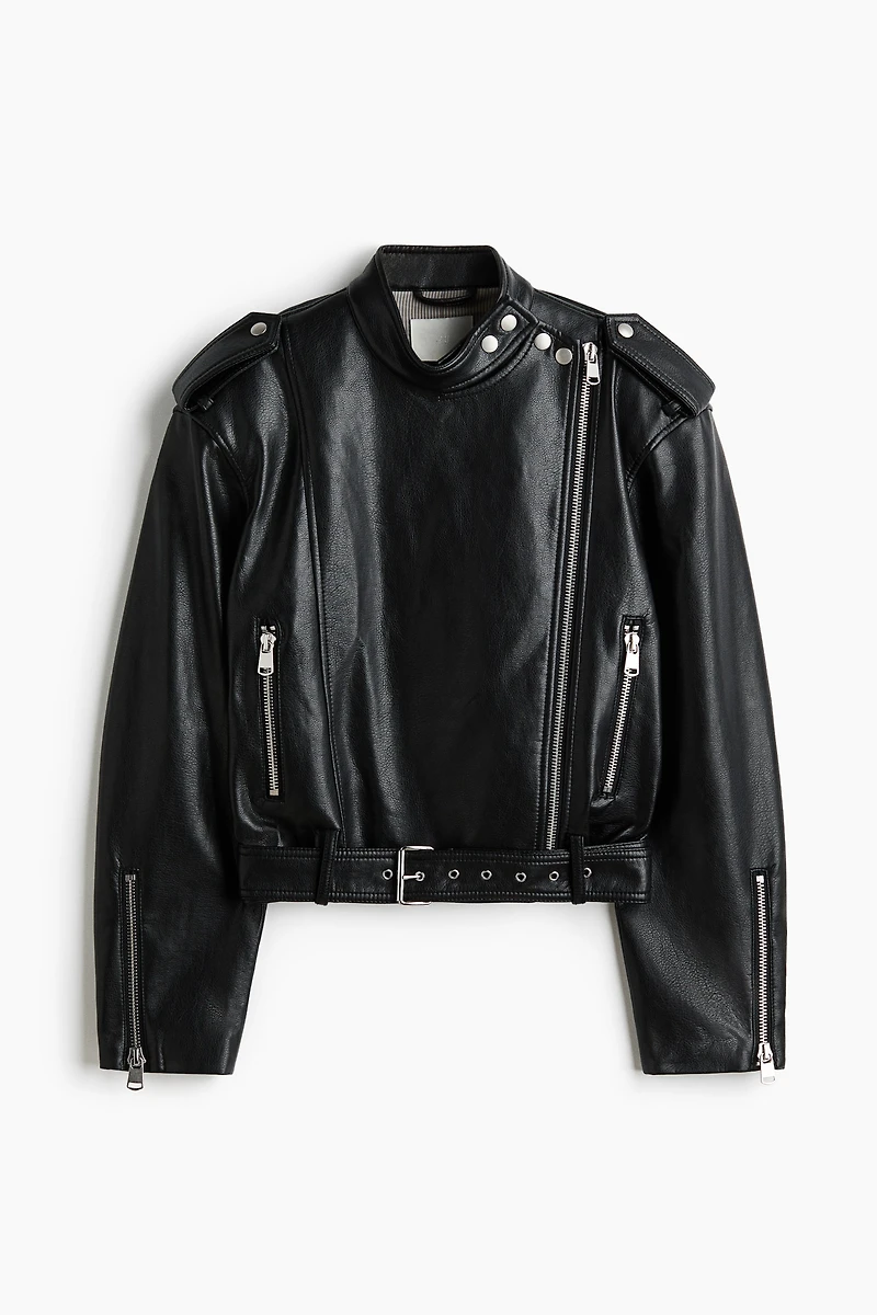 Coated Biker Jacket