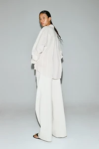 Oversized Linen-Blend Shirt
