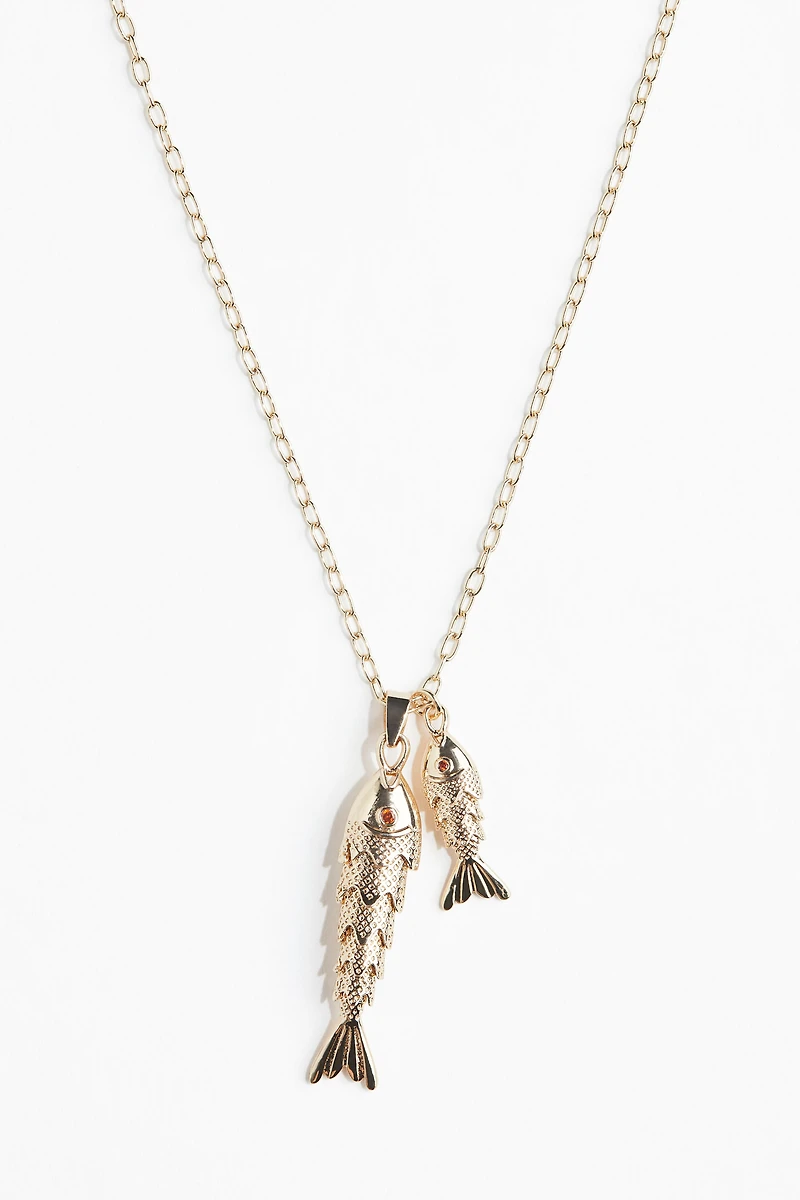 Collier avec pendentifs poissons