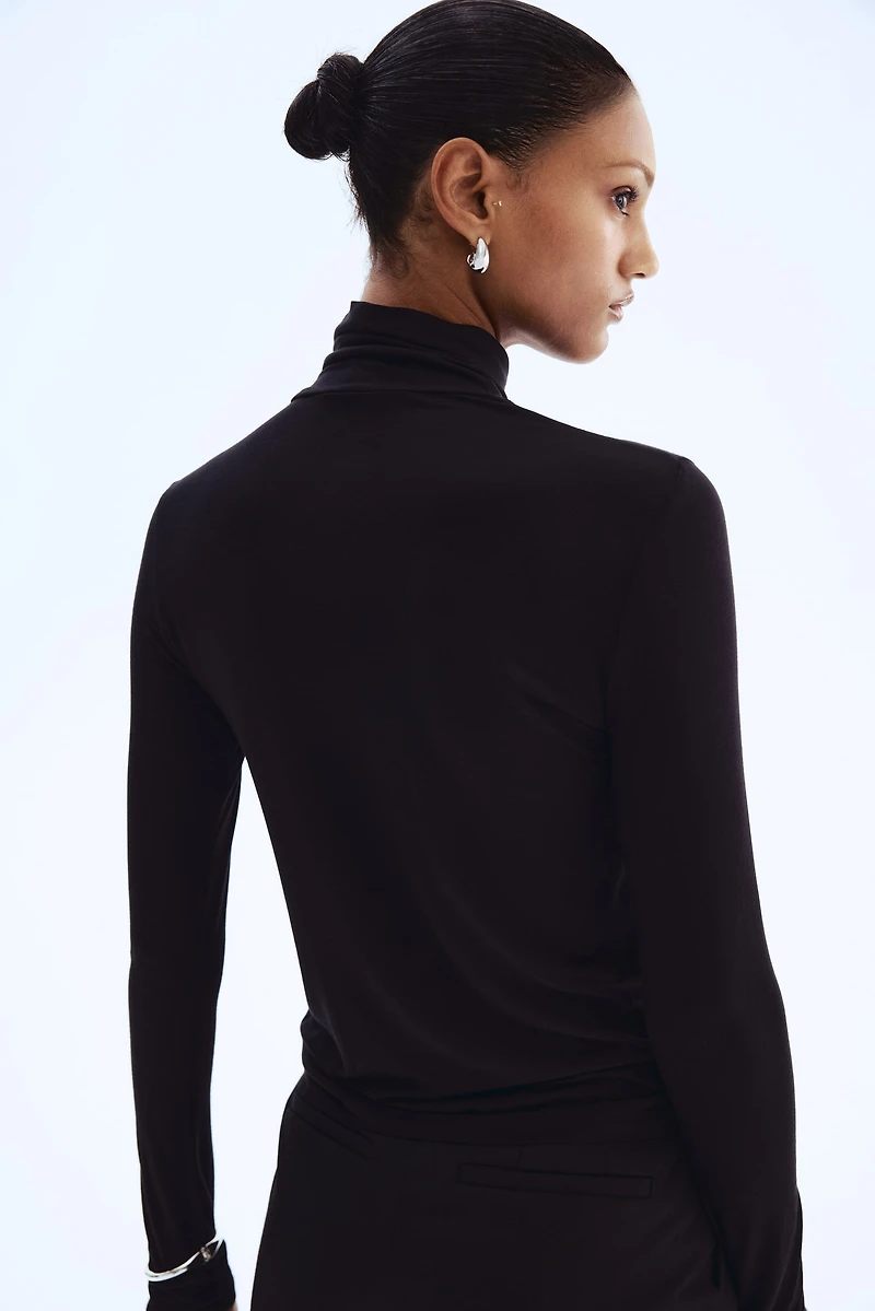 Viscose Turtleneck Top