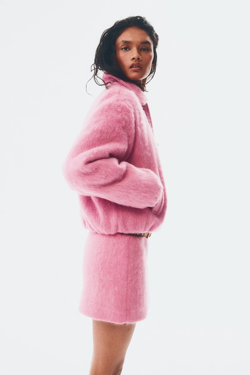 Minijupe en laine mélangée