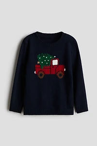 Jacquard-Knit Sweater