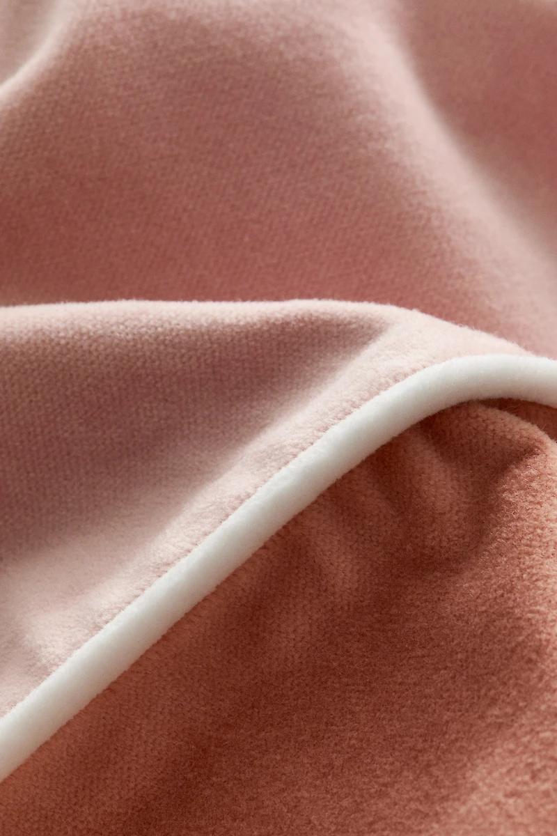 Piping-Detail Velvet Cushion Cover